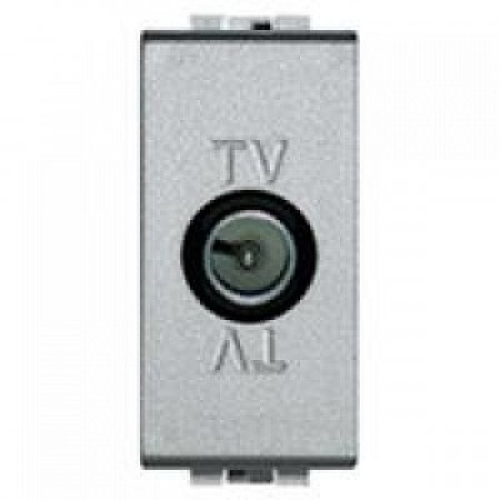 Priza TV de capat 1 modul Argintiu Bticino Living Light Priza TV de capat 1 modul Argintiu Bticino Living Light